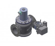 Клапаны электромагнитные двухпозиционные с э/м регулятором расхода газа и датчиком положения на DN 40-200 привод SP1-Ex