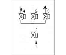 Блоки клапанов (стальные корпуса, схема 1)